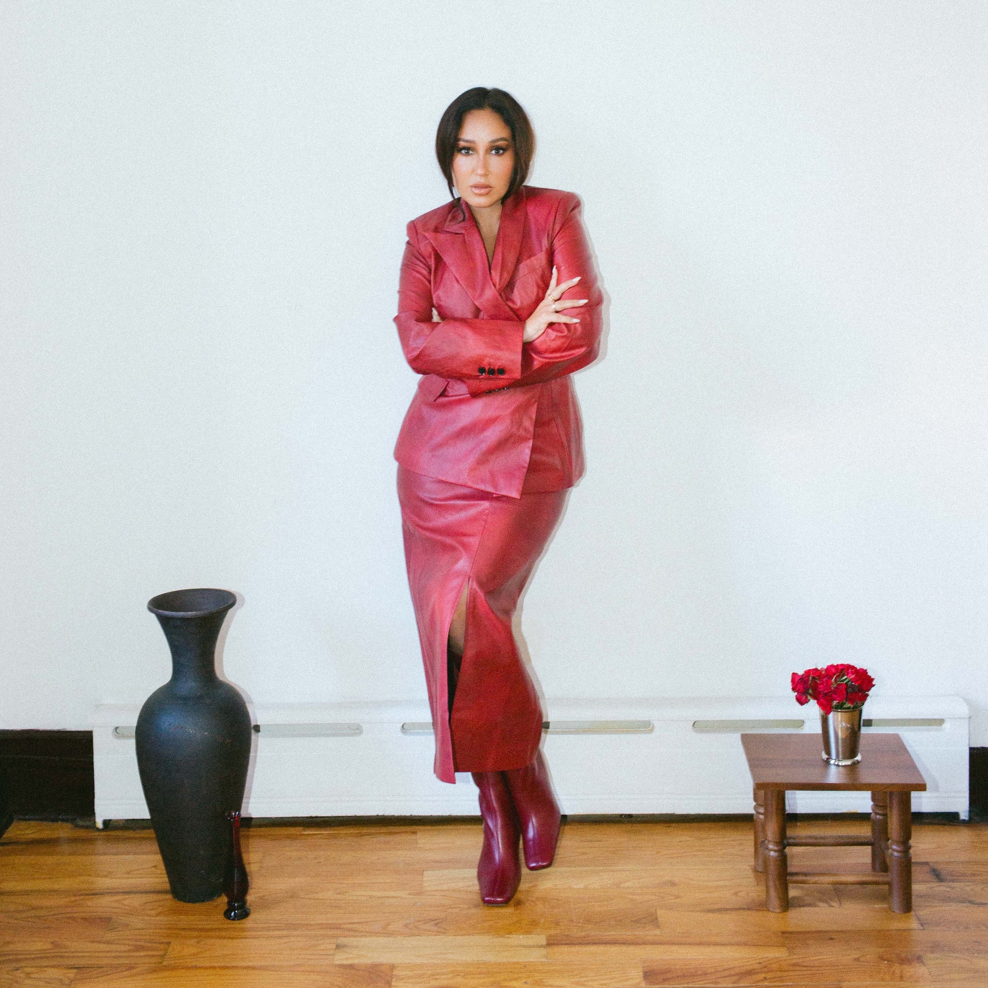 LEATHER MADAME MAXI SKIRT