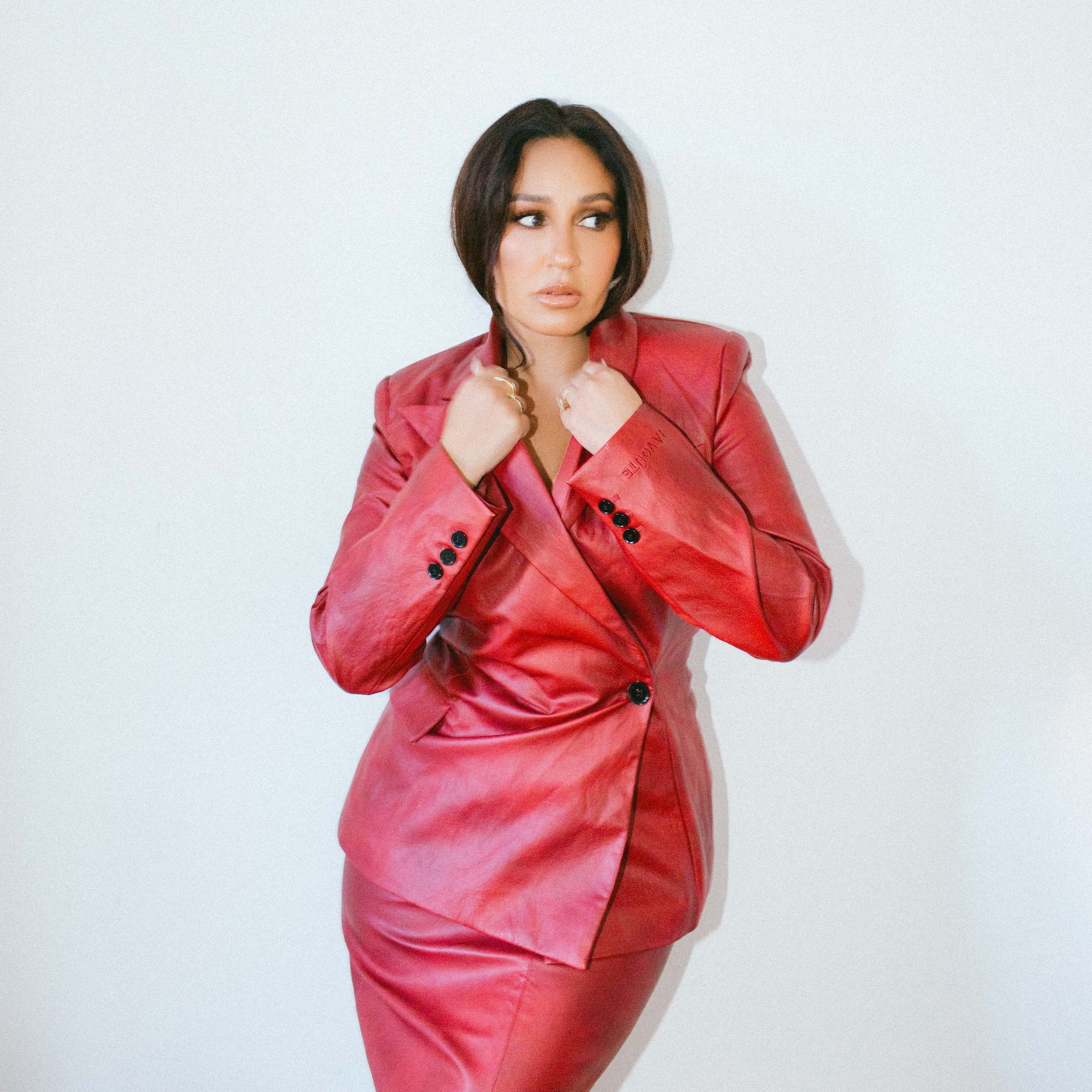 LEATHER MADEMOISELLE BLAZER