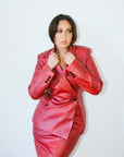 LEATHER MADEMOISELLE BLAZER