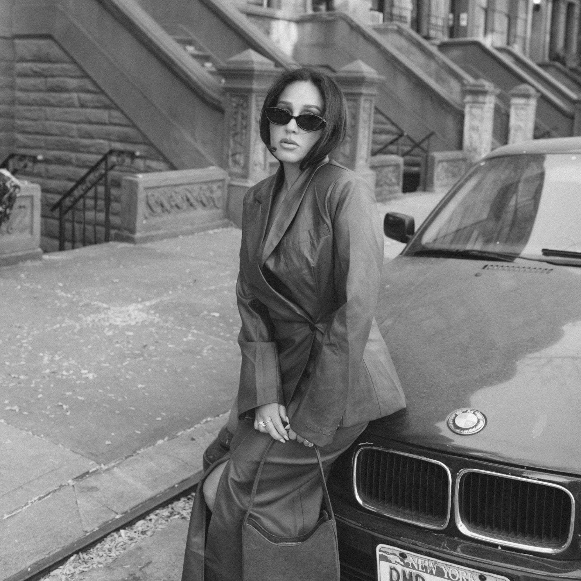 LEATHER MADEMOISELLE BLAZER