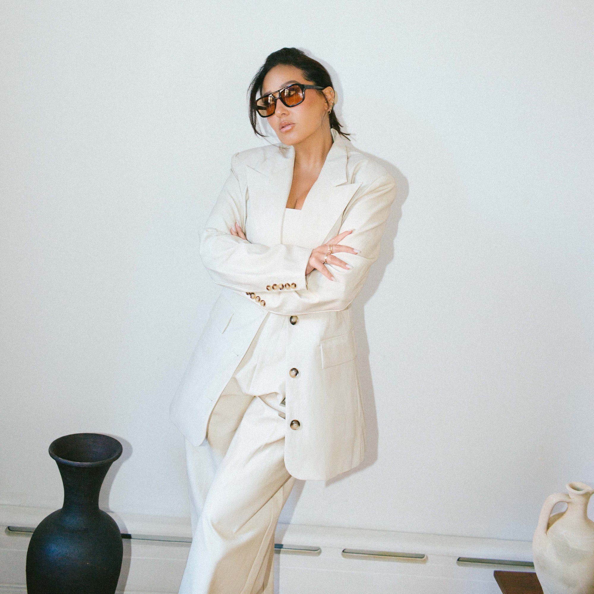 LEATHER MONSIEUR BLAZER