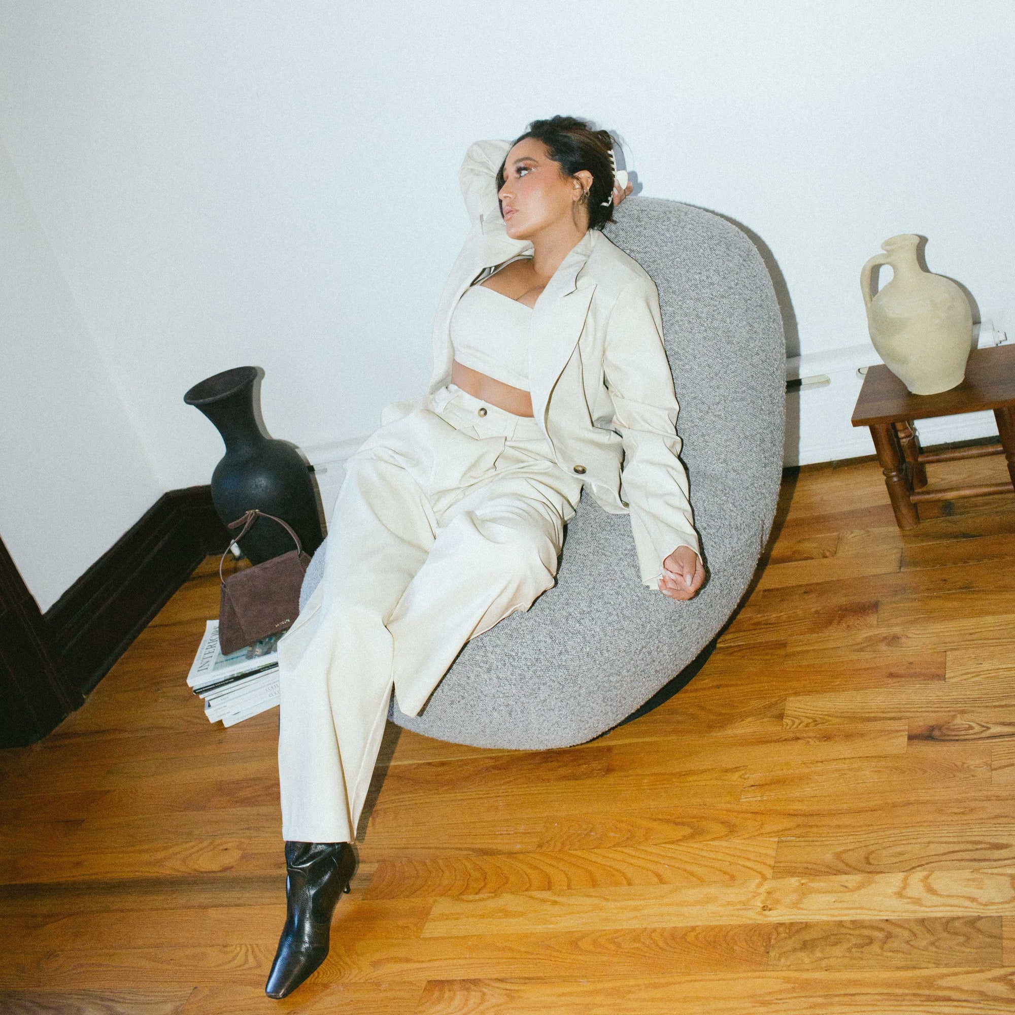 LEATHER MONSIEUR BLAZER