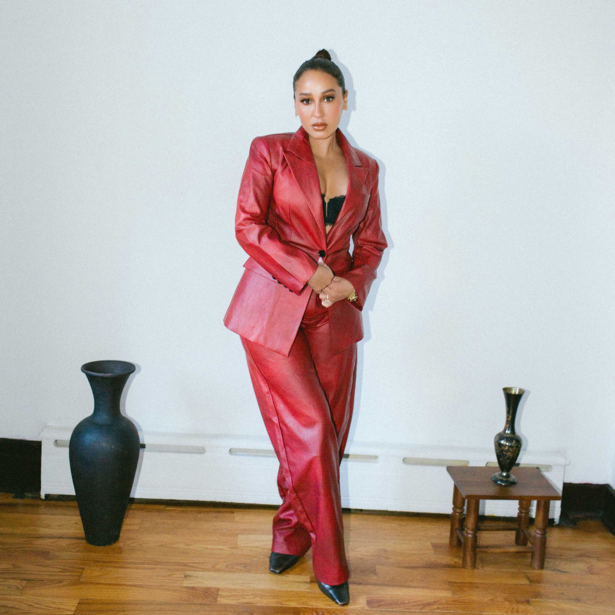 LEATHER MADAME MAXI SKIRT