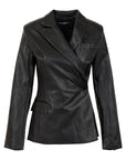 LEATHER MADEMOISELLE BLAZER