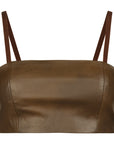 LEATHER BANDEAU TANK