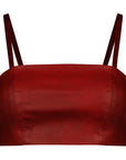 LEATHER BANDEAU TANK