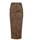 LEATHER MADAME MAXI SKIRT