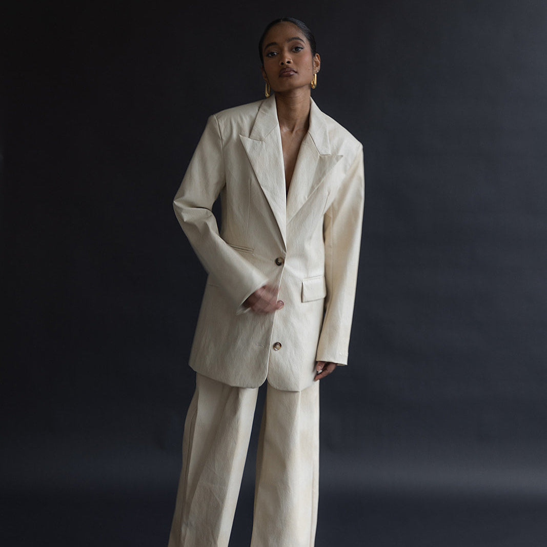 LEATHER MONSIEUR BLAZER