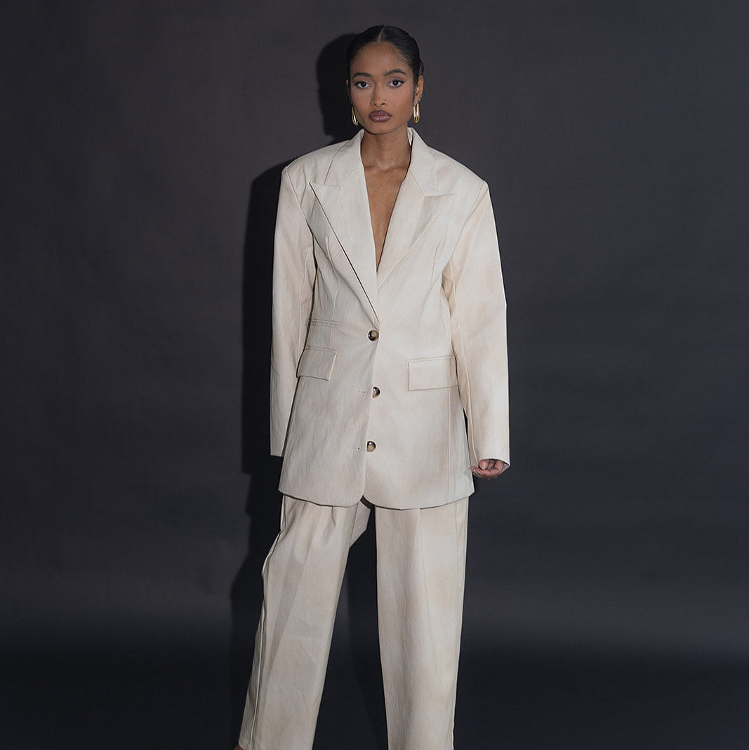 LEATHER MONSIEUR BLAZER