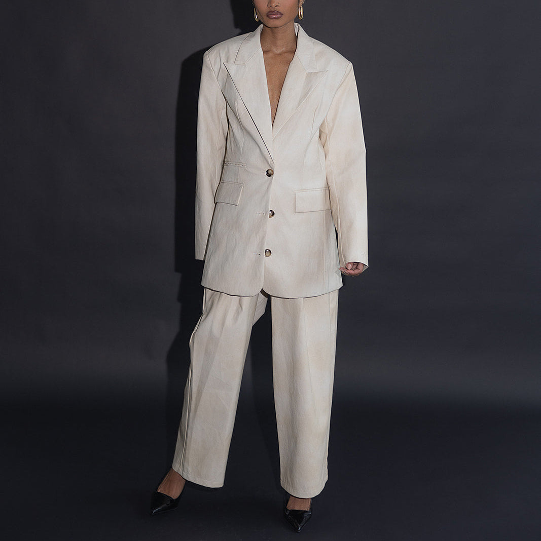 LEATHER MONSIEUR TROUSERS