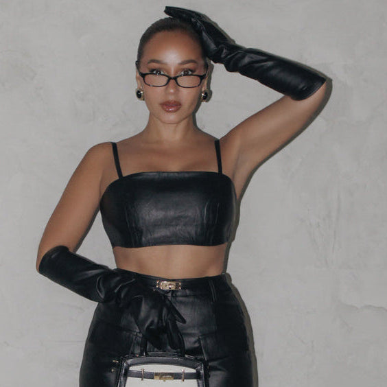 LEATHER MADAME MAXI SKIRT