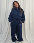 LA VOÛTE La Voûte Lover Lounger in Coast Navy — 100% Cotton Fleece