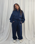 LA VOÛTE Lover Polo in Navy — 100% Cotton Fleece