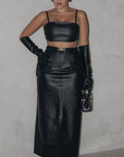 LEATHER MADAME MAXI SKIRT